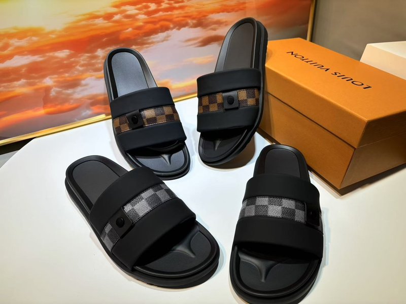 LV 뉴체크 패턴 버클 슬리퍼 001-185794