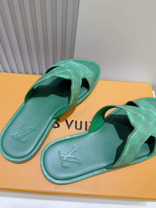 LV 오아시스 데님 가죽 샌들 001-185840