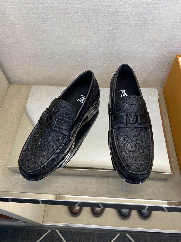 LV 스타일 클래식 가죽 바닥 로퍼 001-185851