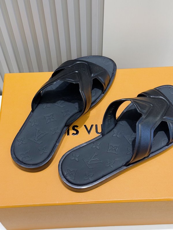 LV 오아시스 데님 가죽 샌들 001-185852