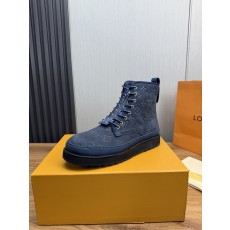 LV 가을 겨울 소가죽 남성 앵클 부츠 001-185860