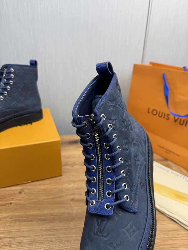 LV 가을 겨울 소가죽 남성 앵클 부츠 001-185860