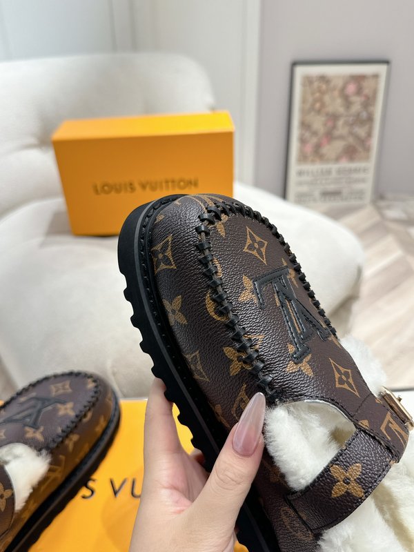 LV 루이비통秋冬 퍼 슬리퍼 001-185874