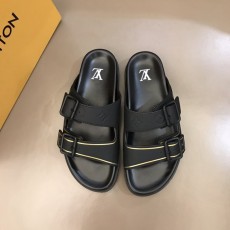 LV 트레이너 샌들 매트 블랙 가죽 남성용 001-185934