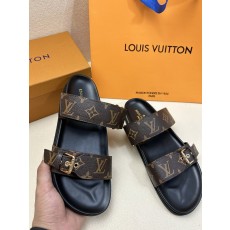 루이비통 남성용 블랙 샌들 슬리퍼 001-185936