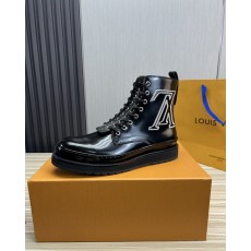 LV 가을 겨울 카프스킨 남성 앵클부츠 001-185947