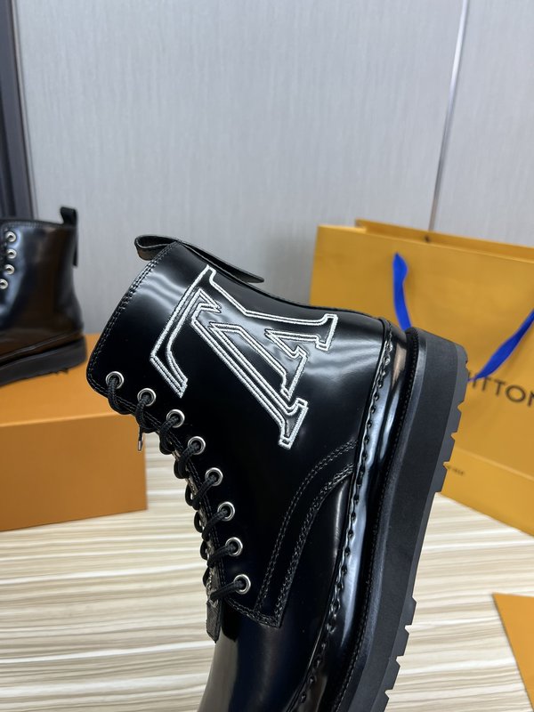LV 가을 겨울 카프스킨 남성 앵클부츠 001-185947