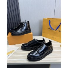 LV 가을 겨울 소가죽 남성 앵클 부츠 001-185948
