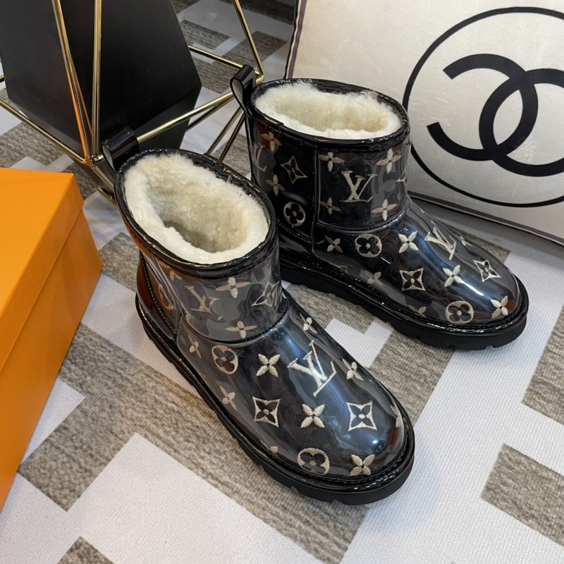 LV 스타일 PVC 자수 울 부츠 001-185965