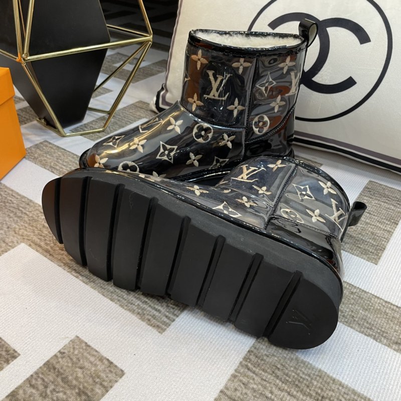 LV 스타일 PVC 자수 울 부츠 001-185965