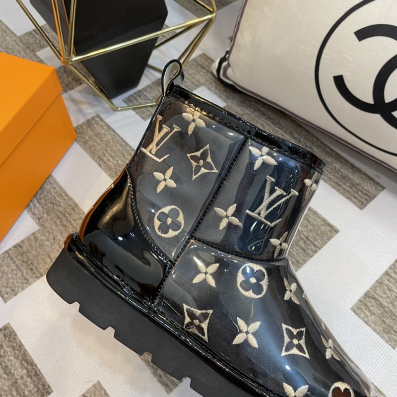 LV 스타일 PVC 자수 울 부츠 001-185965