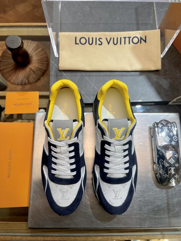 LV 남성 런어웨이 스웨이드 스니커즈 001-185977