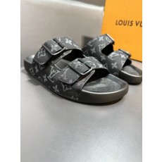 LV 남성용 블랙 샌들 슬리퍼 001-185993