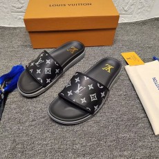 LV 남성 소가죽 프린트 슬리퍼 001-186047
