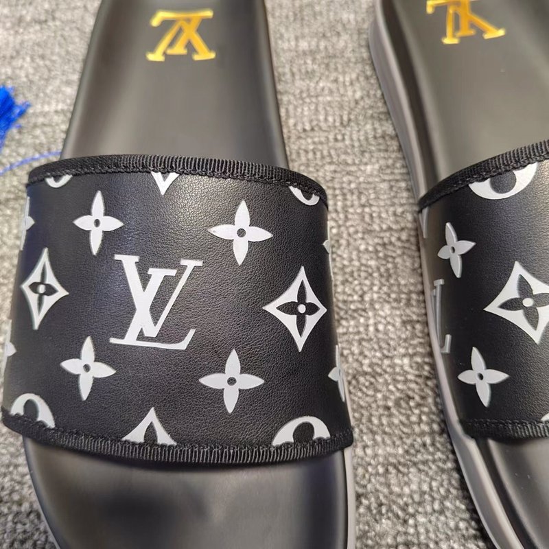 LV 남성 소가죽 프린트 슬리퍼 001-186047