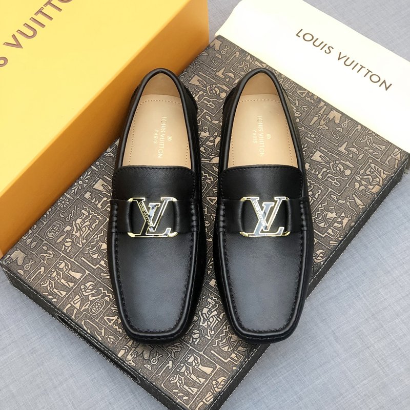 LV 남성 가죽 로퍼 슈즈 블랙 001-186077