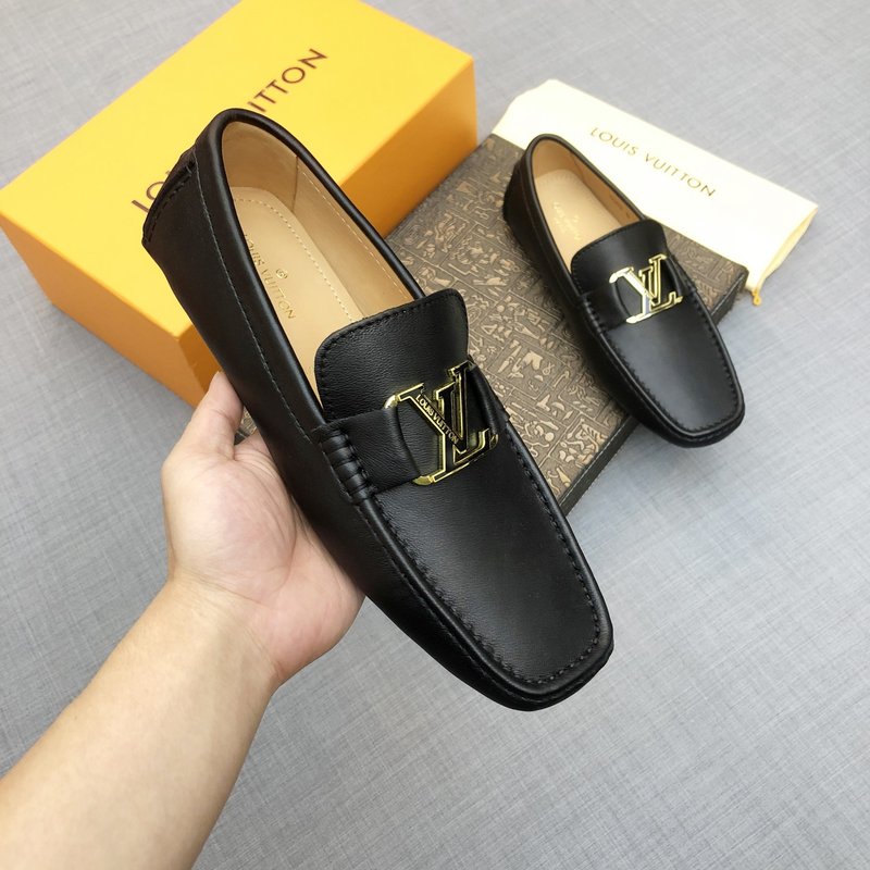 LV 남성 가죽 로퍼 슈즈 블랙 001-186077
