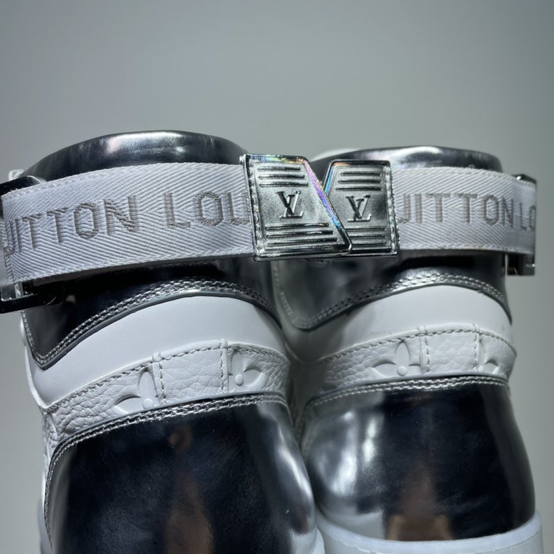 LV 신형 흰색 가죽 하이탑 운동화 001-186125