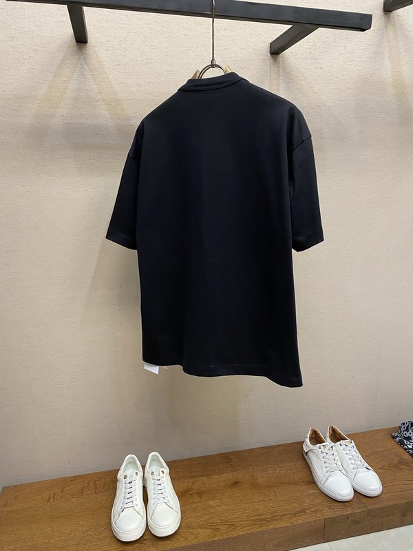 질 샌더 중량감 순면 라운드넥 루즈핏 반팔 티셔츠 001-186160