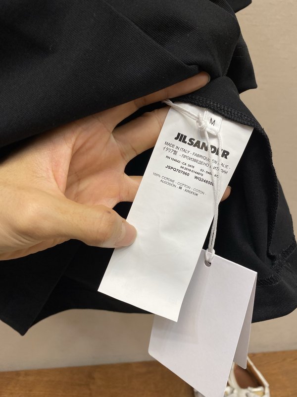 질 샌더 중량감 순면 라운드넥 루즈핏 반팔 티셔츠 001-186160