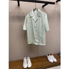 실크 프린트 반팔 셔츠 남녀공용 001-186164