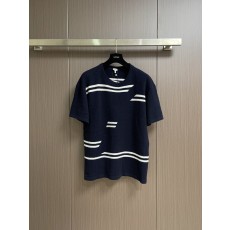 로에웨 경량 울 라운드 넥 자수 니트 티셔츠 001-186185