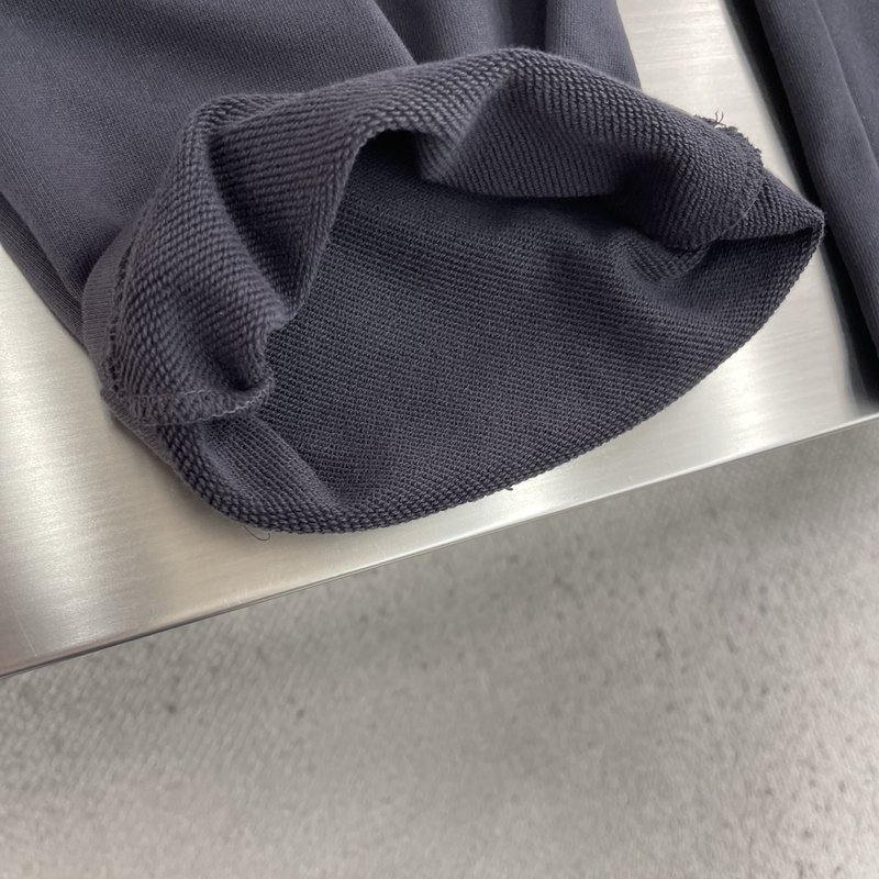 발렌시아가 커시브 자수 워싱 블랙 롱팬츠 001-186228