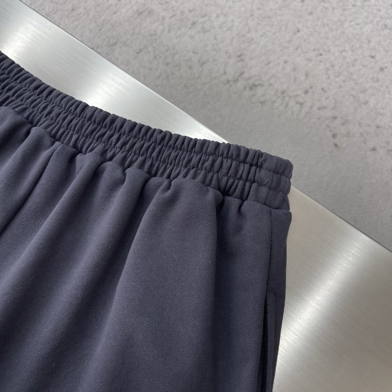 발렌시아가 커시브 자수 워싱 블랙 롱팬츠 001-186228