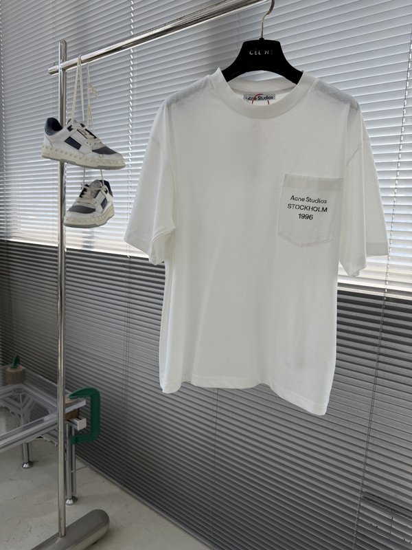 Acne Studios 로고 포켓 반팔 티셔츠 001-186246