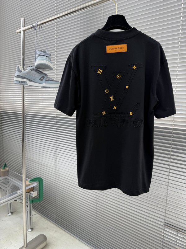 2026春夏 골드 자수 반팔 티셔츠 001-186254