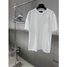 2026春夏 골드 자수 반팔 티셔츠 001-186255