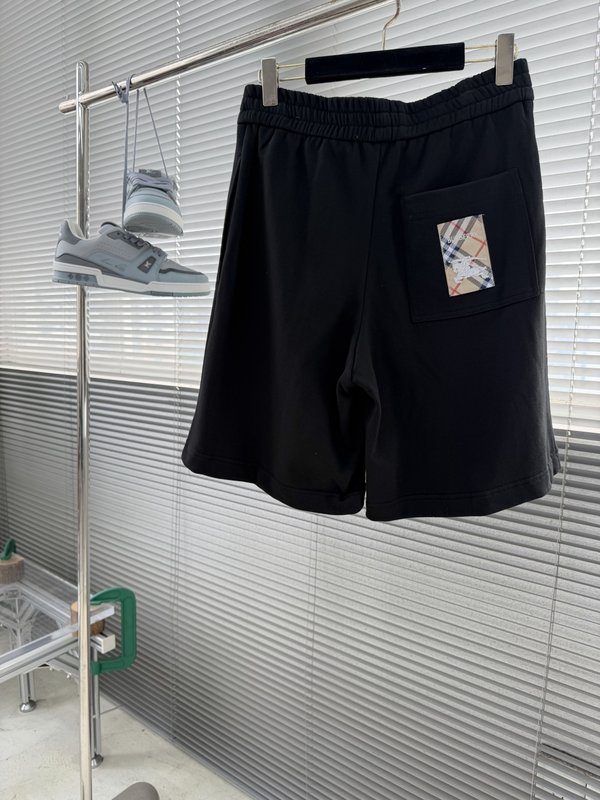 면 소재 체크 패치 끈 조절 숏팬츠 001-186291