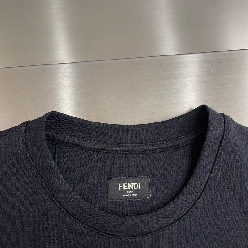 FEND 더블 F 자수 로고 반팔 티셔츠 001-186302