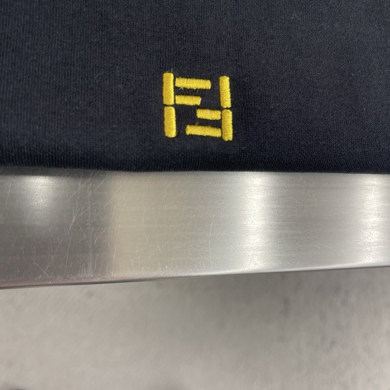 FEND 더블 F 자수 로고 반팔 티셔츠 001-186302