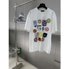 다 로고 프린트 디자인 라운드 티셔츠 001-186315