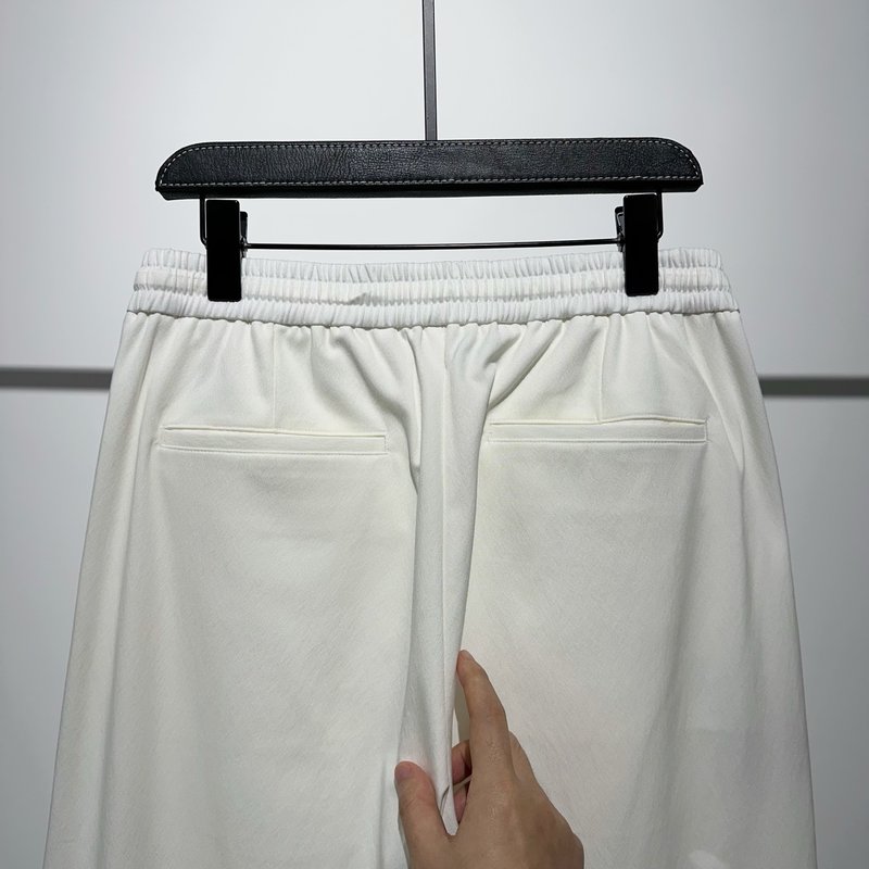 럭셔리 실크 혼방 스트레이트 캐주얼 팬츠 001-186336