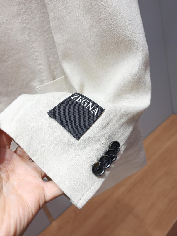 제냐 ZEGNA 남성 리넨 긴팔 정장 재킷 001-186343