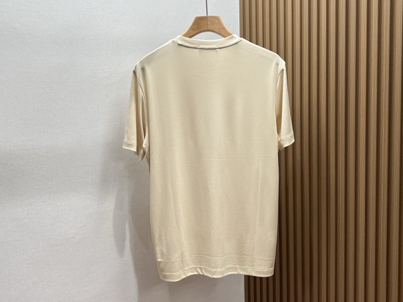 앞면 레터 프린팅 디자인 반팔 티셔츠 001-186349