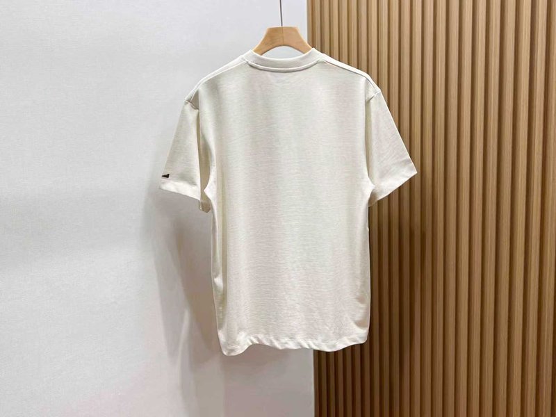 인버티드 레터 순면 반팔 티셔츠 001-186351