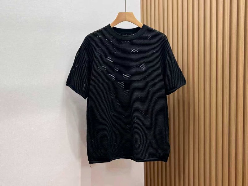 홀로우 레터 패션 반팔 티셔츠 001-186352