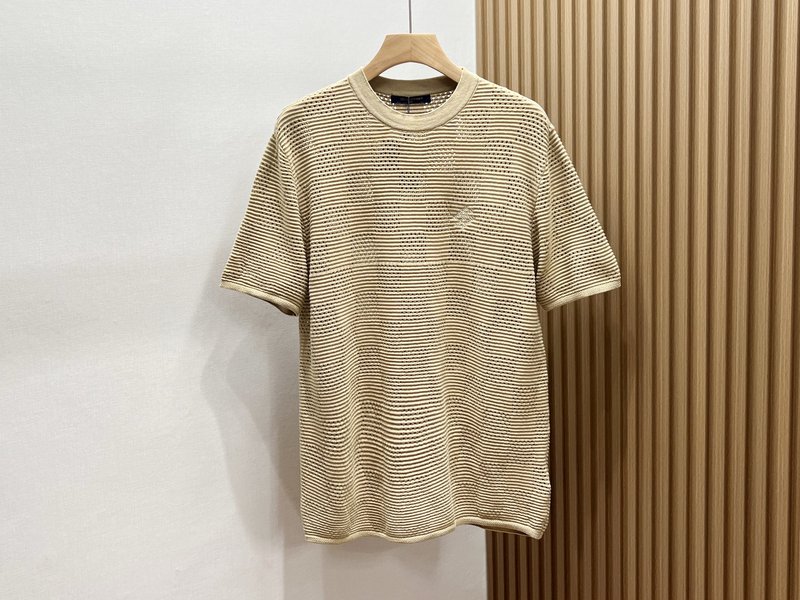 홀로우 레터 패션 반팔 티셔츠 001-186352