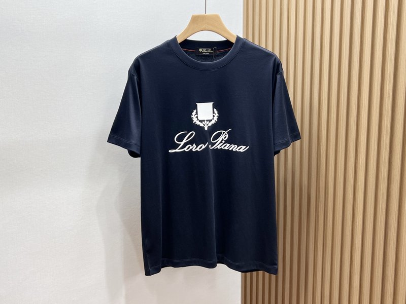 LP 가슴 로고 패턴 캐주얼 반팔 티셔츠 001-186353