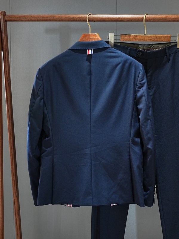 TB 딥블루 클래식 울 블렌드 재킷 001-186357