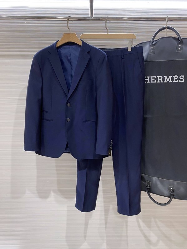 남성 고급 비즈니스 울 정장 세트 001-186362