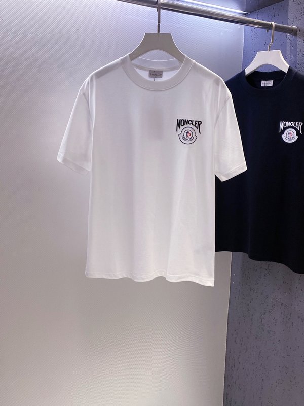 클래식 로고 레터 자수 루즈핏 티셔츠 001-186396