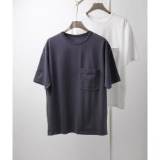 르메르 미니멀리스트 포켓 드롭숄더 티셔츠 001-186406
