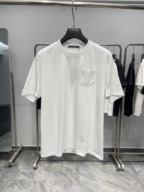 LV26SS 춘하 니트 면 로고 프린트 티셔츠 001-186408