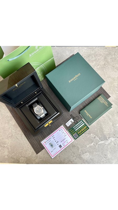 오데마 피게 로얄 오크 여성용 다이아몬드 기계식 시계 001-187371