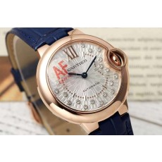 까르띠에 발롱 블루 33mm 스테인리스 스틸 시계 001-187656