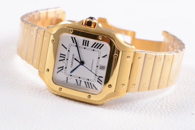 까르띠에 산토스 남성 오토매틱 시계 001-187712